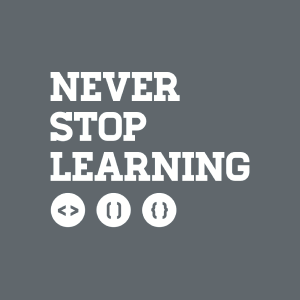 Never Stop Learning shirt design.